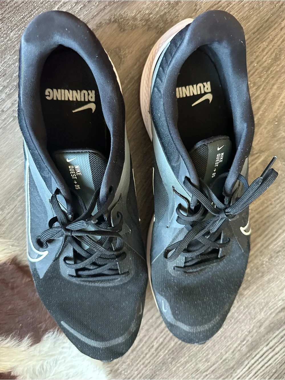 Nike Quest 5 Running Shoes Black White Men’s Size 15